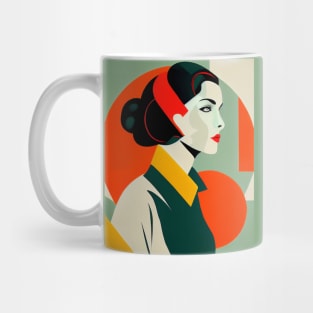 Bauhaus Portret of Young Woman, Art and Design Mug